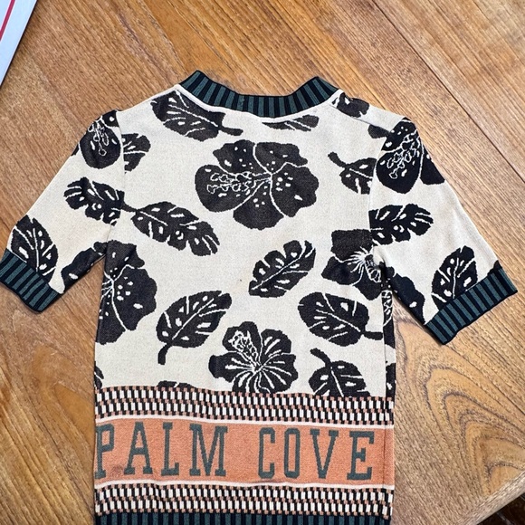 Scotch & Soda Black and Tan Leaf Zip-Up Sweater style 150268 - Picture 2 of 3